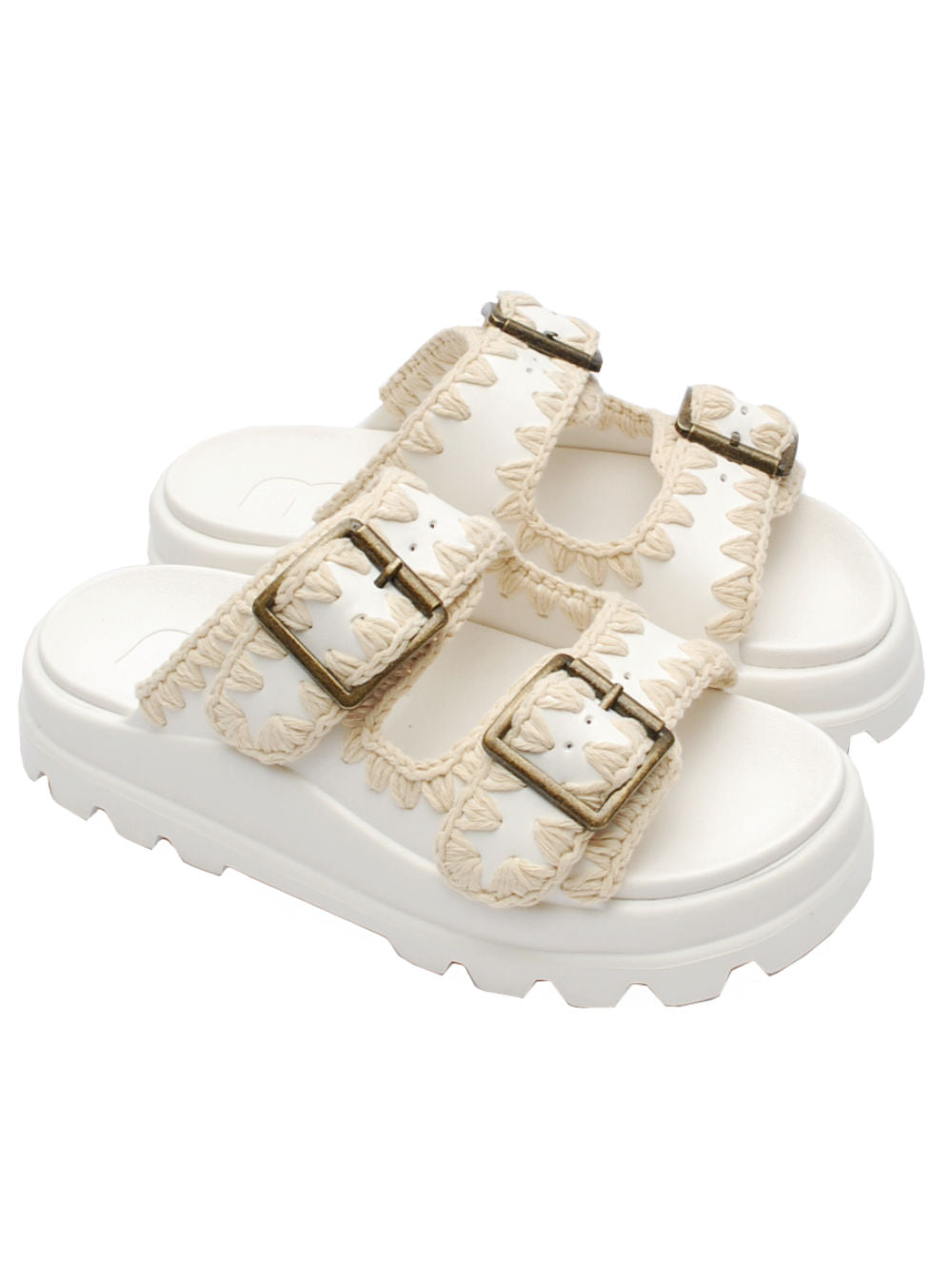 Ciabatte Mou Eva One Piece Slide Two Buckle White: Leggerezza e comfort per ogni occasione