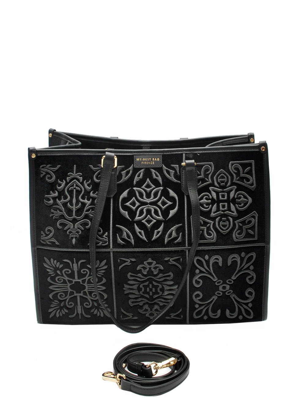 Borsa Donna My Best Bag "Atena Lisbona" F1 MYB 1001 - Black Ai25 Calzature Nucca
