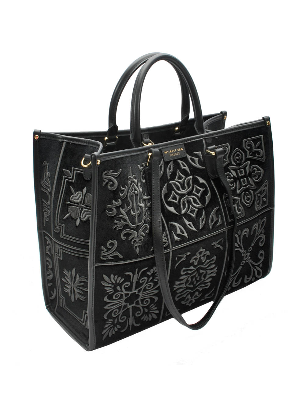 Borsa Donna My Best Bag "Atena Lisbona" F1 MYB 1001 - Black Ai25 Calzature Nucca