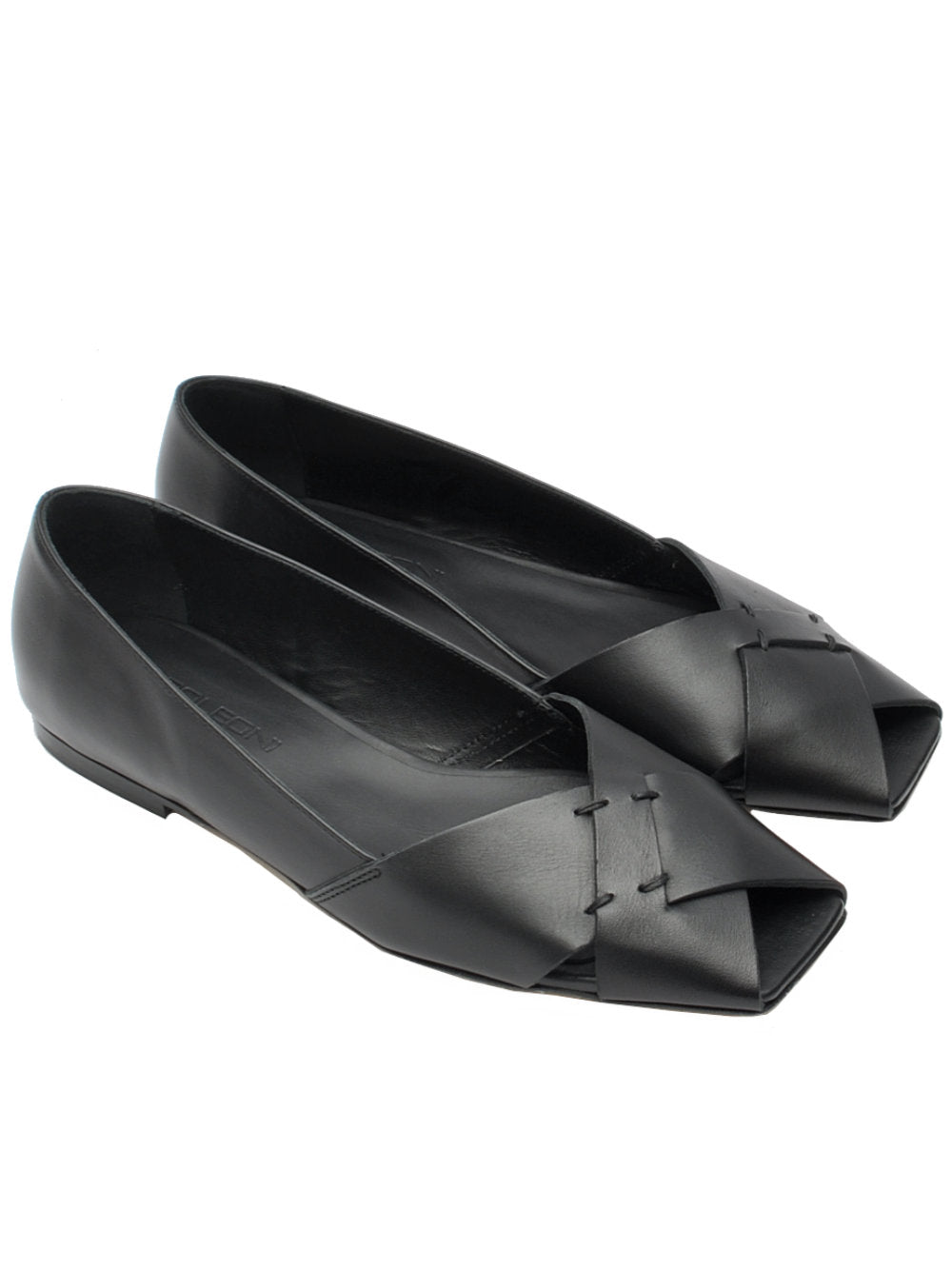 Scarpe Spuntate Donna Napoleoni A1672 Vitello Nero Pe26