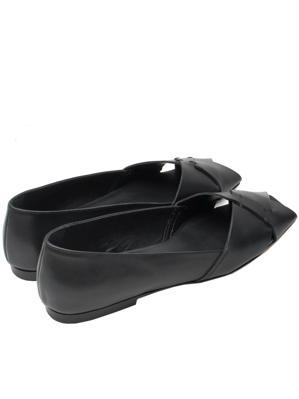 Scarpe Spuntate Donna Napoleoni A1672 Vitello Nero Pe26