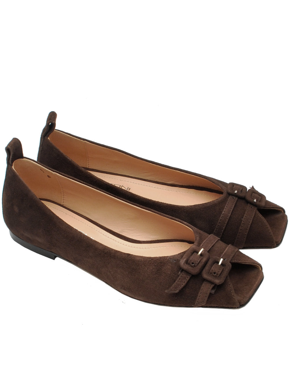 Scarpe Spuntate Donna Napoleoni A1673 Camoscio T.Moro Pe26