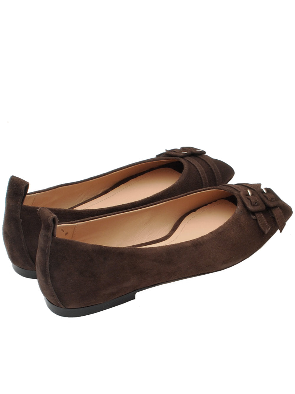 Scarpe Spuntate Donna Napoleoni A1673 Camoscio T.Moro Pe26