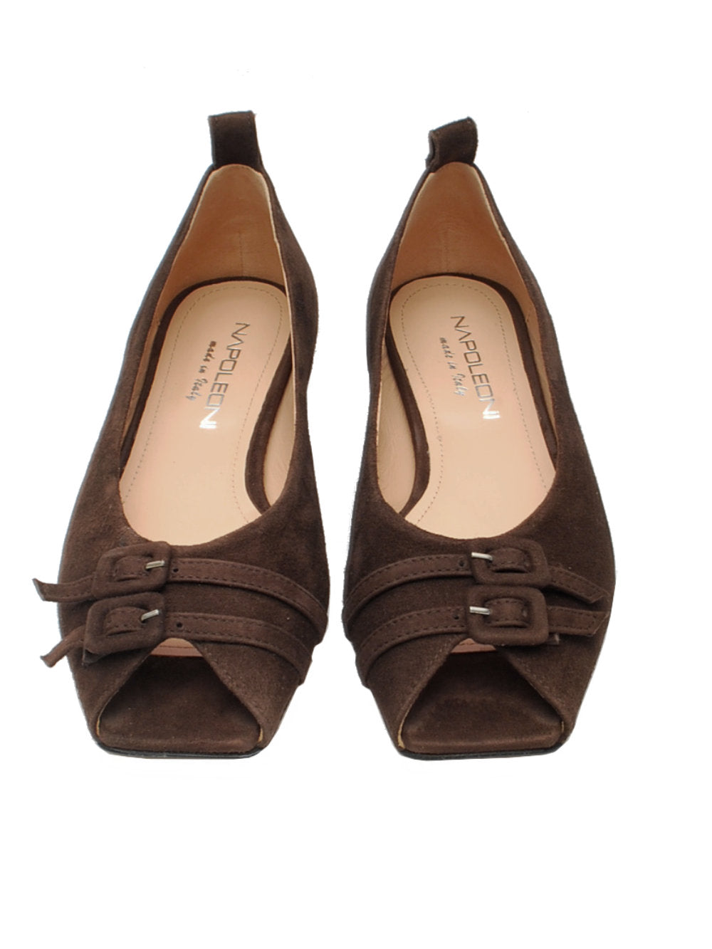 Scarpe Spuntate Donna Napoleoni A1673 Camoscio T.Moro Pe26