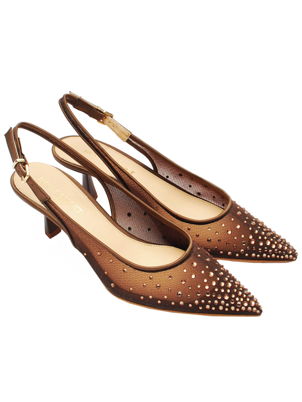 Slingback Donna Nicole Bonnet 3065 Raso Moro pe26