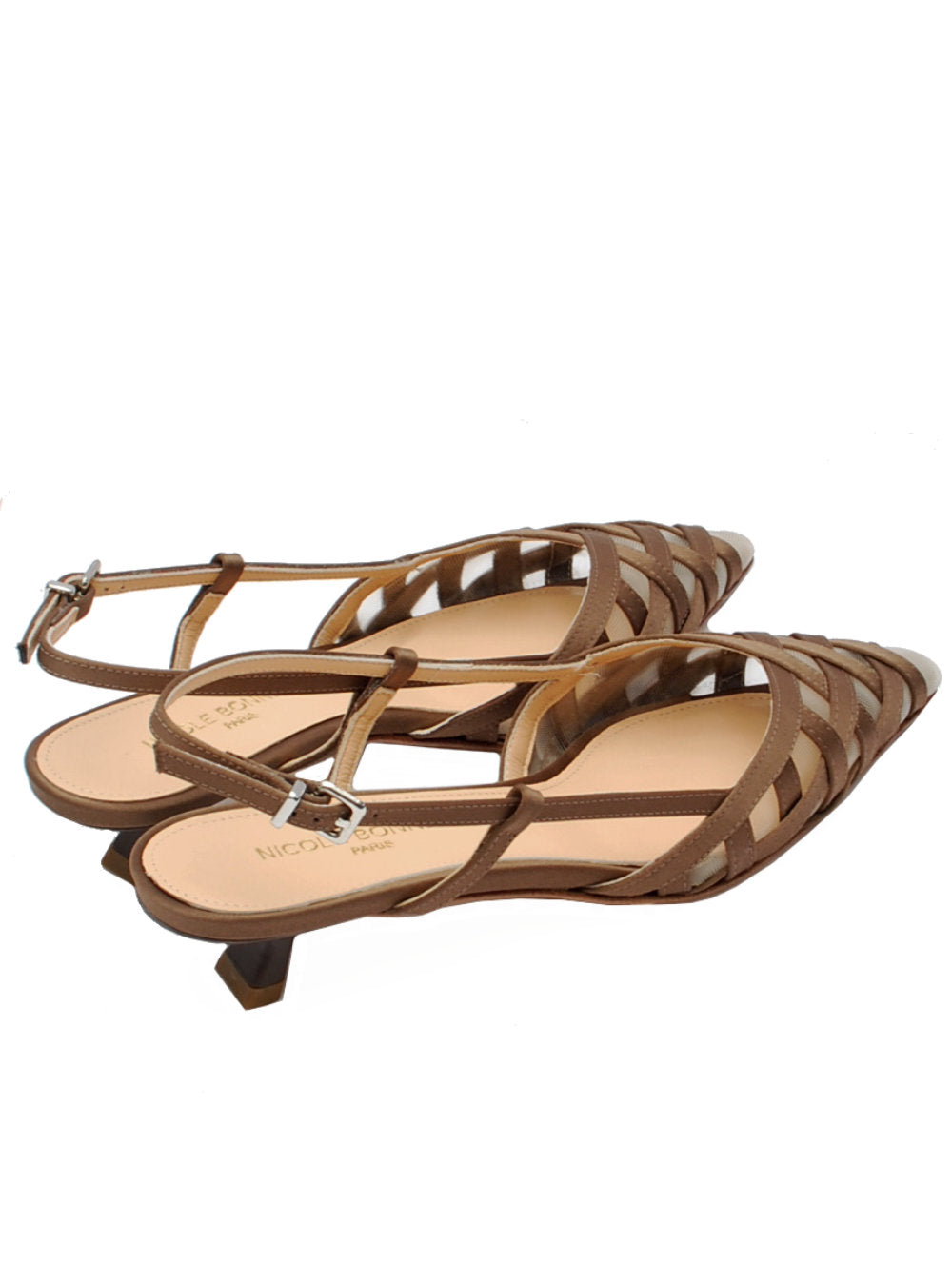 Slingback Donna Nicole Bonnet 3165 Raso Moro pe26