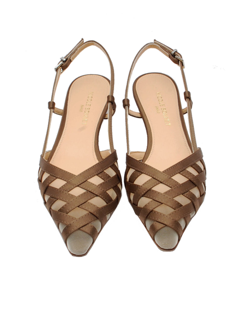 Slingback Donna Nicole Bonnet 3165 Raso Moro pe26