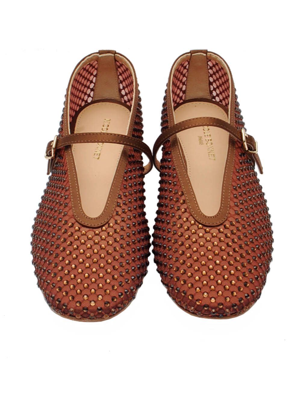 Ballerine Donna Nicole Bonnet 3084 Raso Marrone pe26