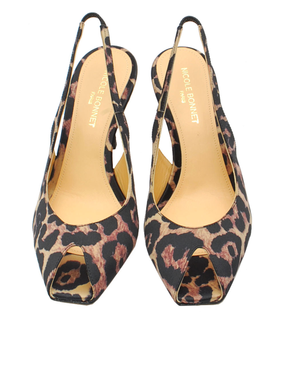 Slingback Donna Nicole Bonnet 3118 Raso Leopardo pe26