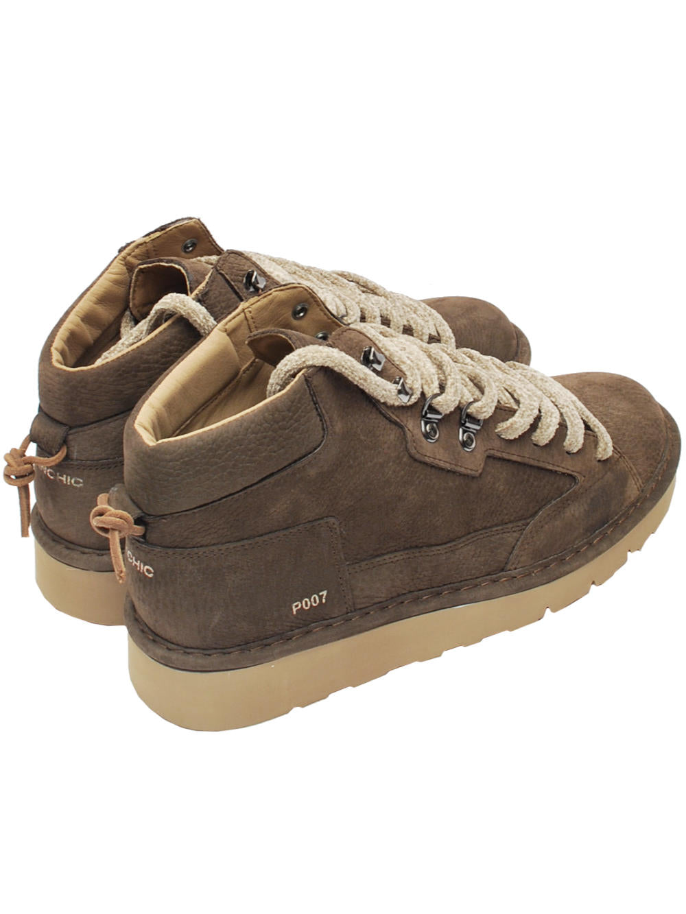 Polacco Uomo Panchic P007 Clay Ankle Boot - Nabuk Coffee Ai26