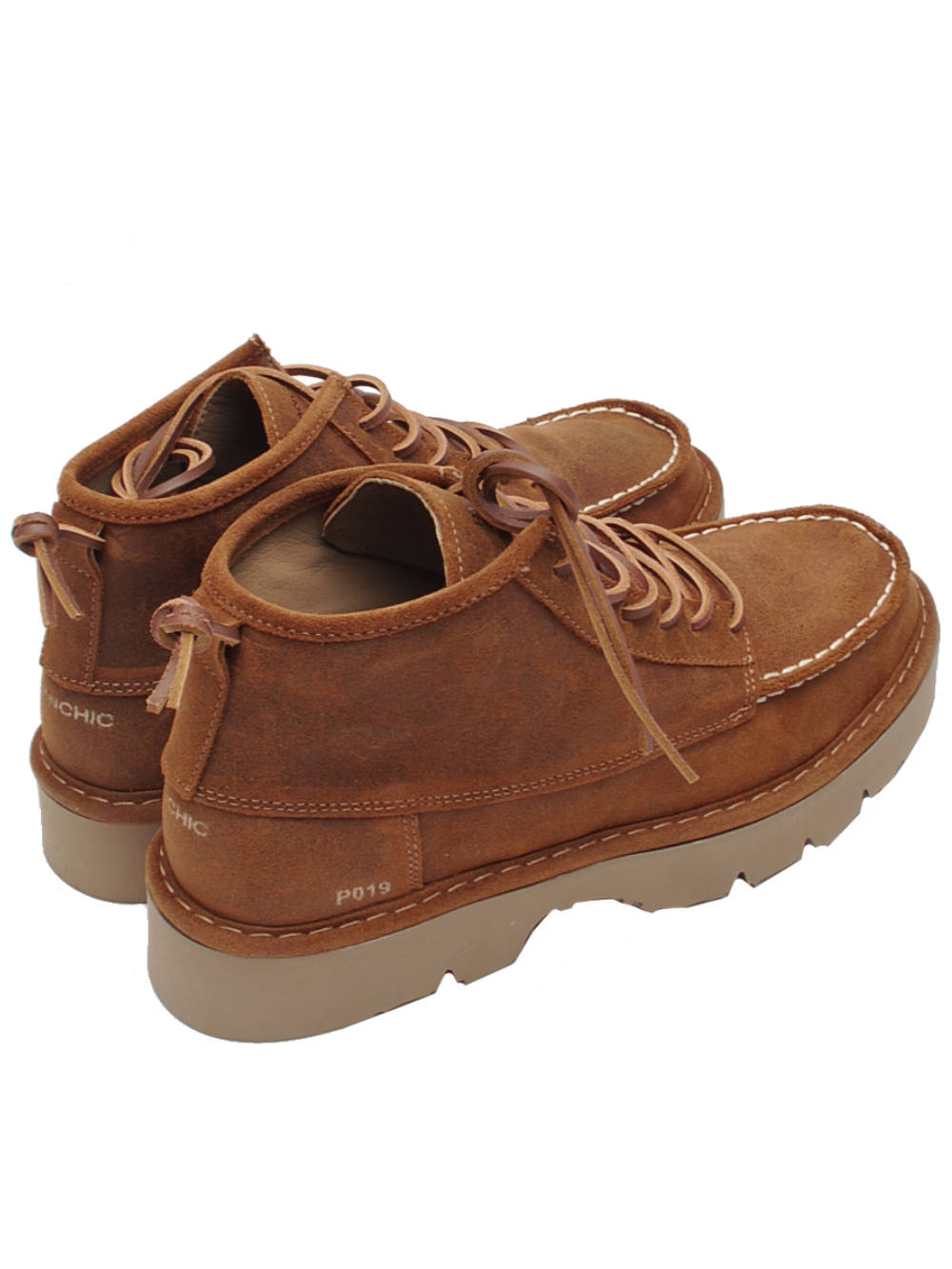 Polacco Barca Uomo Panchic P019 Reef Ankle Boot - Suede Cognac Ai26