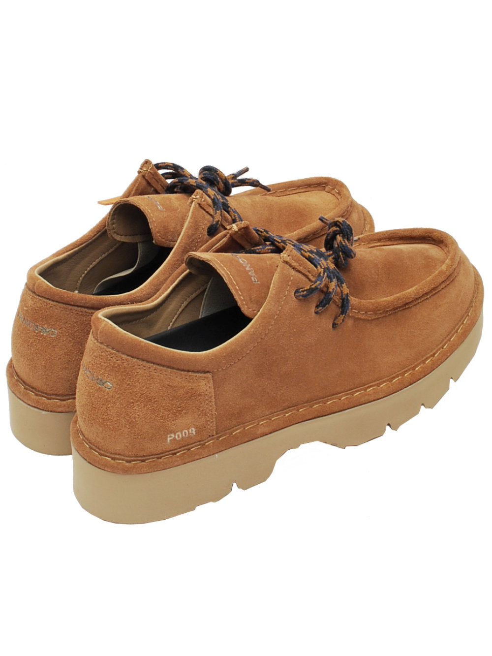 Scarpa Ingegnere Uomo Panchic P009 Dune Lace Up Shoes - Suede Cognac Ai26