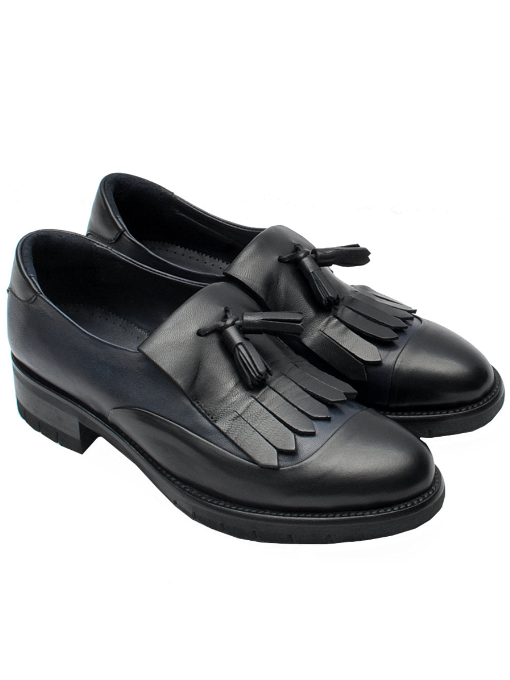 Scarpa Donna Piero Casari 27 - Nappa Nero-Blu Ai25 - Calzature Nucca