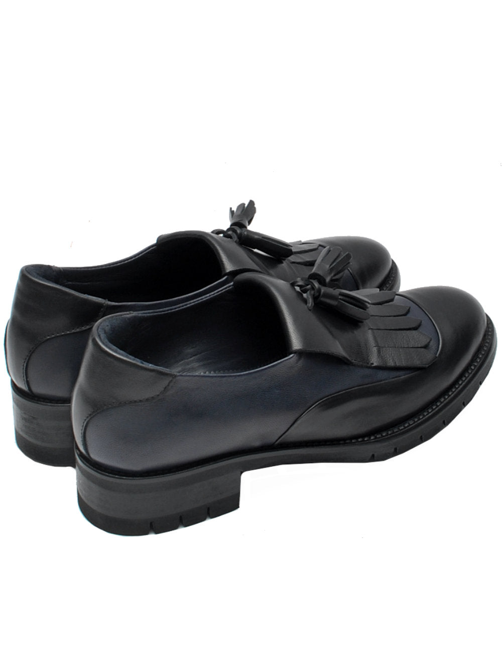 Scarpa Donna Piero Casari 27 - Nappa Nero-Blu Ai25 - Calzature Nucca