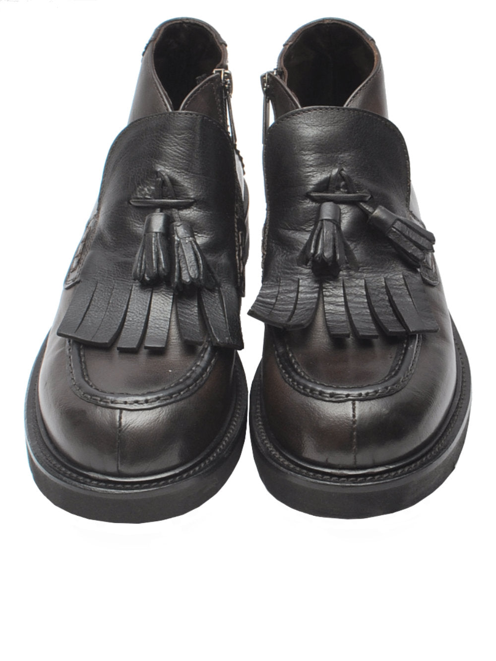 Mocassino Donna Piero Casari t47 Alto - Vitello Cioccolato Ai25 - Calzature Nucca