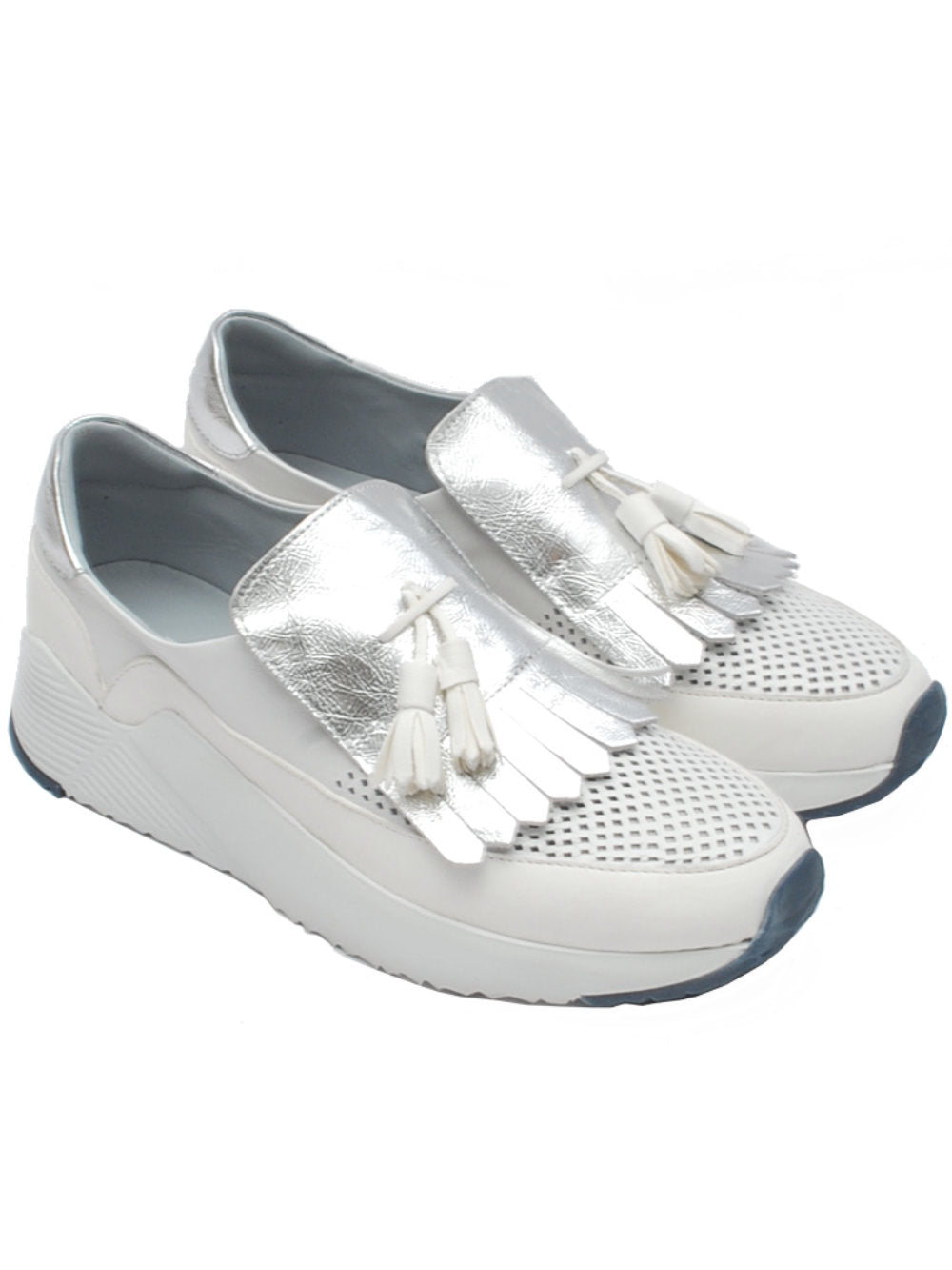 Sneaker Donna Piero Casari Silvana Nappa Bianca Pe25 - Calzature Nucca