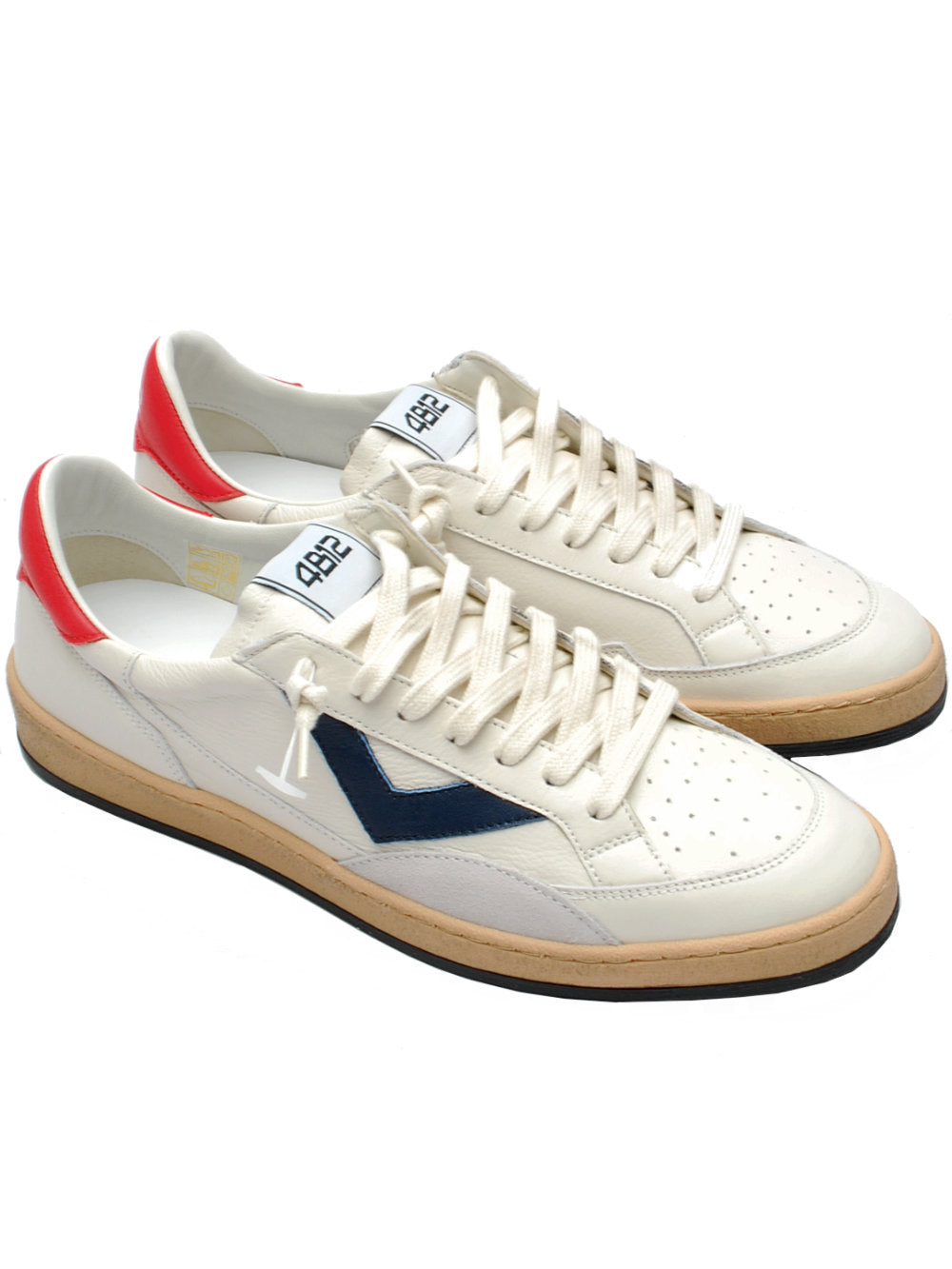 Sneakers Uomo 4B12 Playnew U1003 Blu Red Pe26