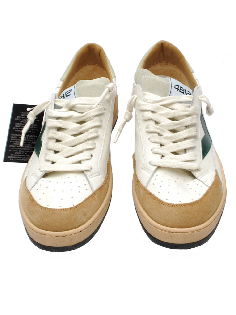 Sneakers Uomo 4B12 Playnew U1006 Beige Ice Pe26