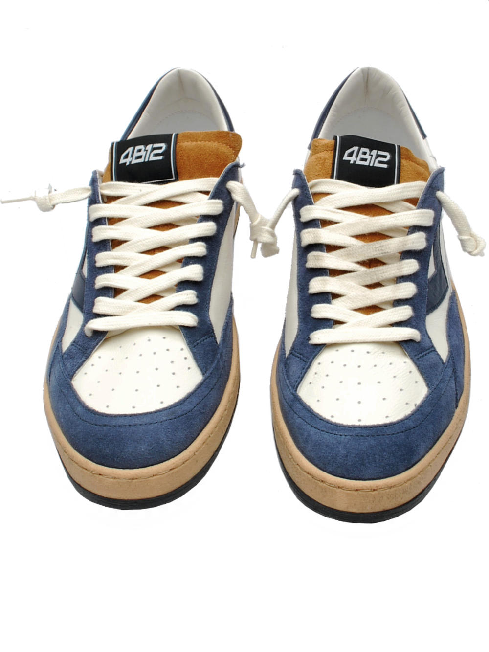 Sneakers Uomo 4B12 Playnew U1017 Blue Pe26