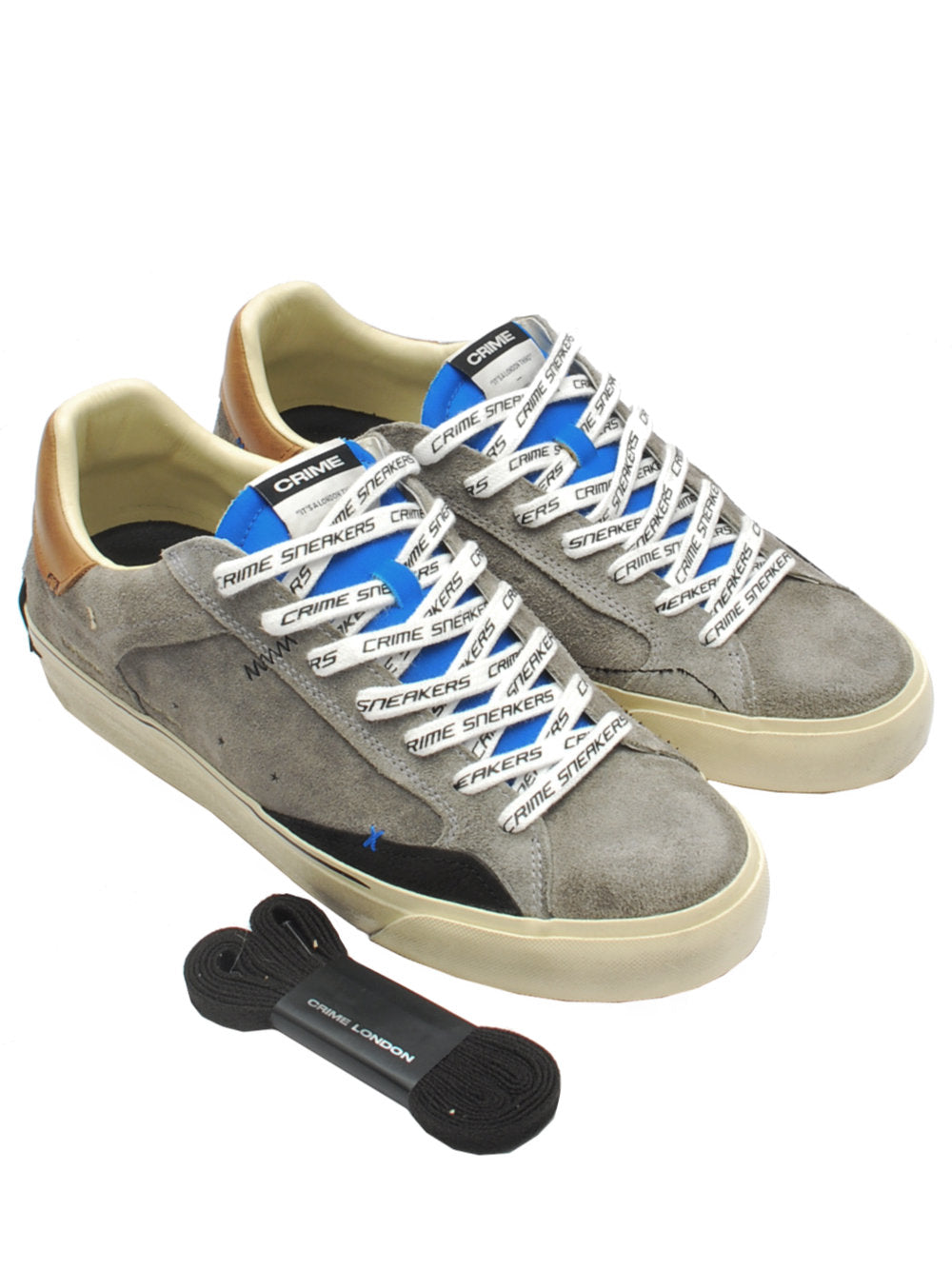 Sneakers Uomo Crime London Distressed Grey 11032 ai25 Calzature Nucca