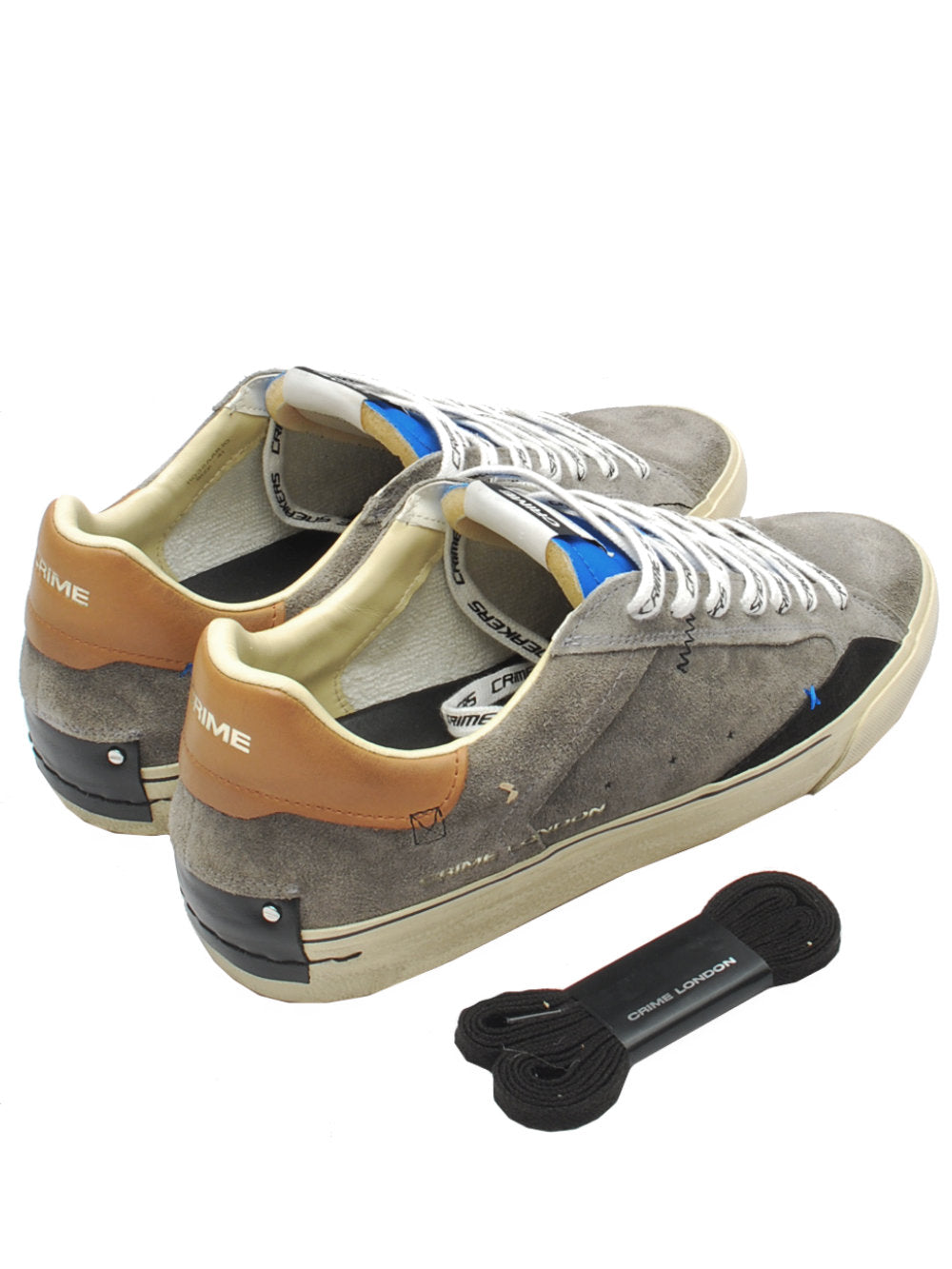 Sneakers Uomo Crime London Distressed Grey 11032 ai25 Calzature Nucca