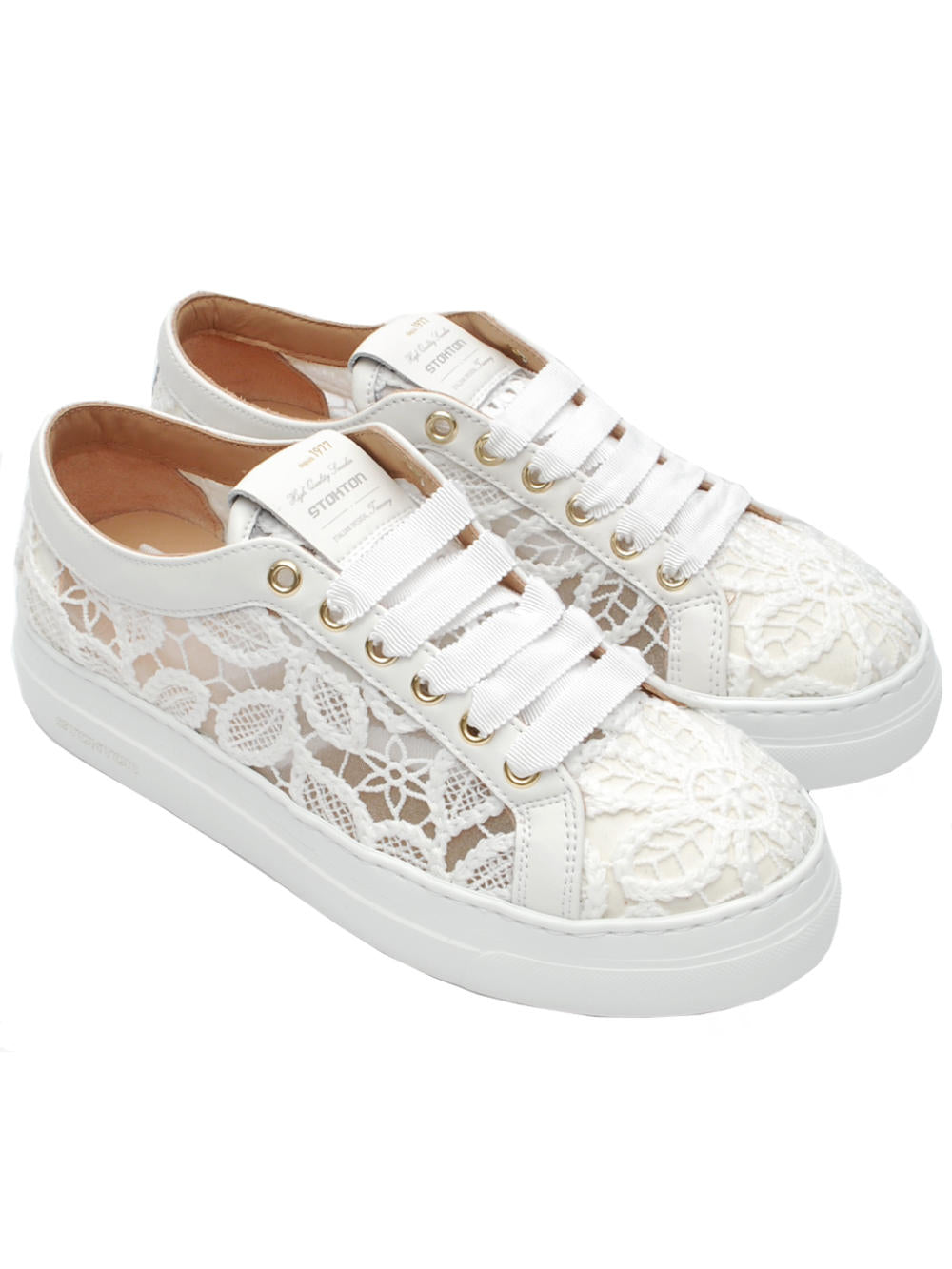 Sneaker Donna Stokton 111-004D Lace Bianco Pe26