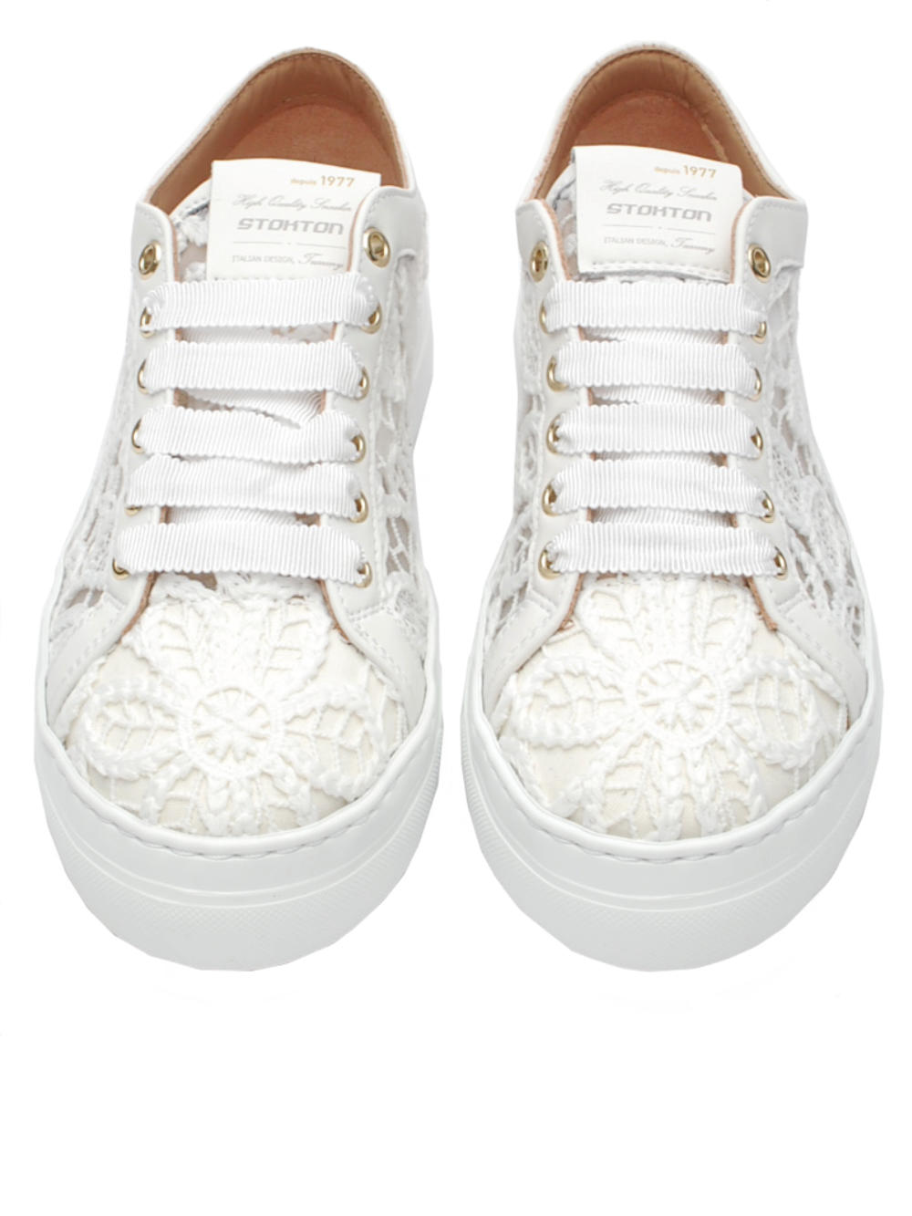 Sneaker Donna Stokton 111-004D Lace Bianco Pe26