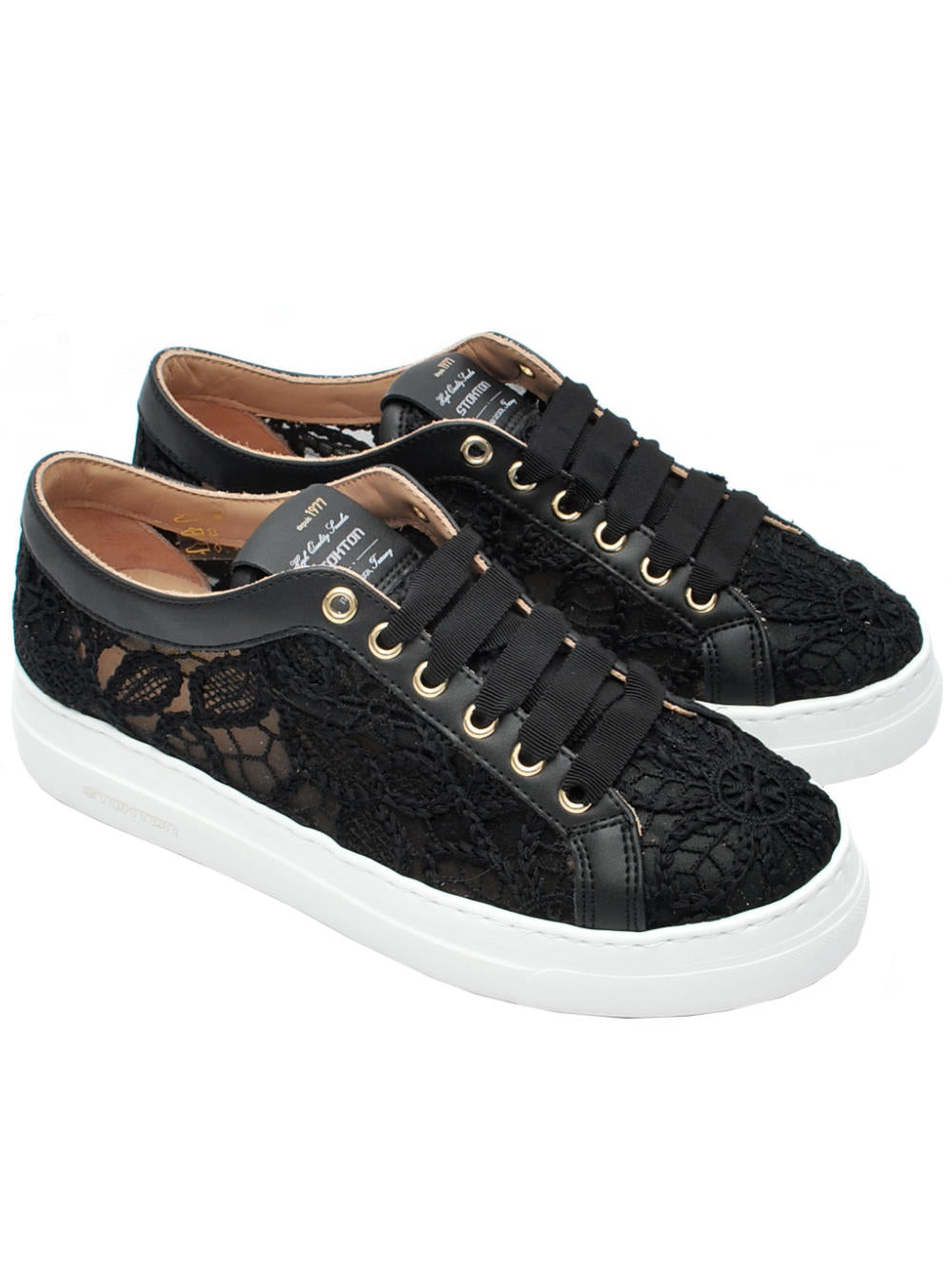 Sneaker Donna Stokton 111-004D Lace Nero Pe26
