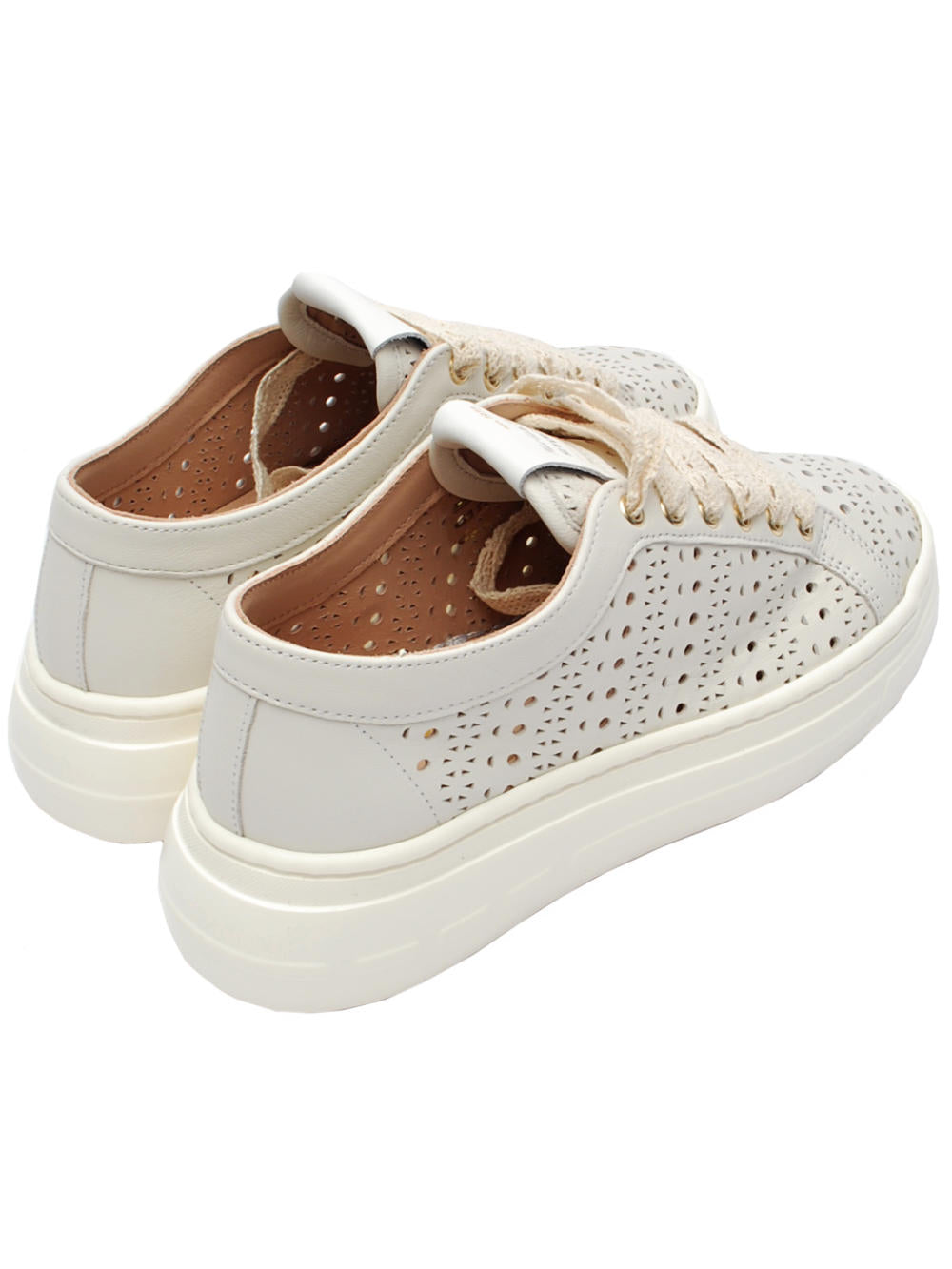 Sneaker Donna Stokton 122-001D Nappa Panna Pe26