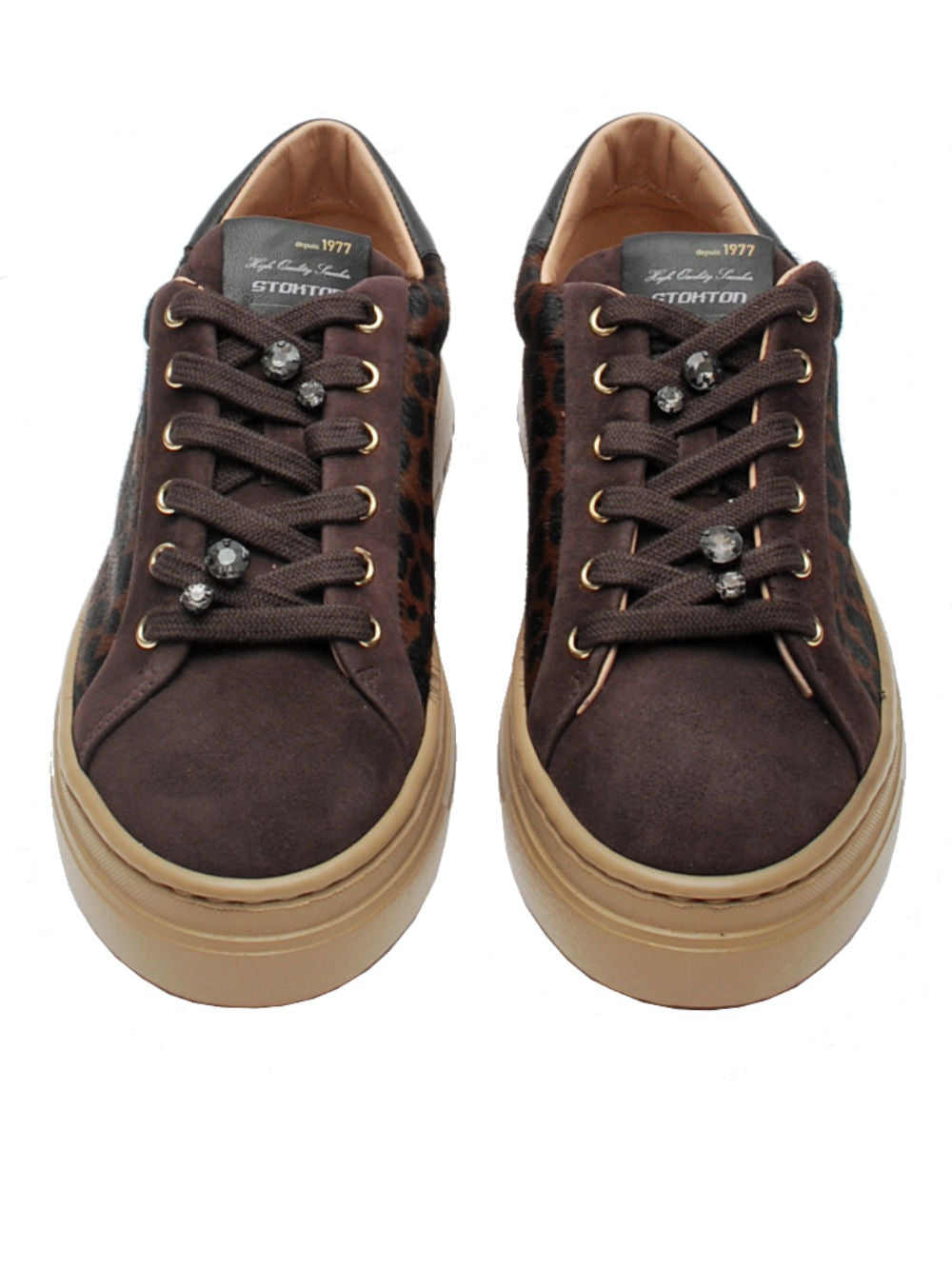 Sneaker Donna Stokton 220 Leopard Dark Brown Ai26