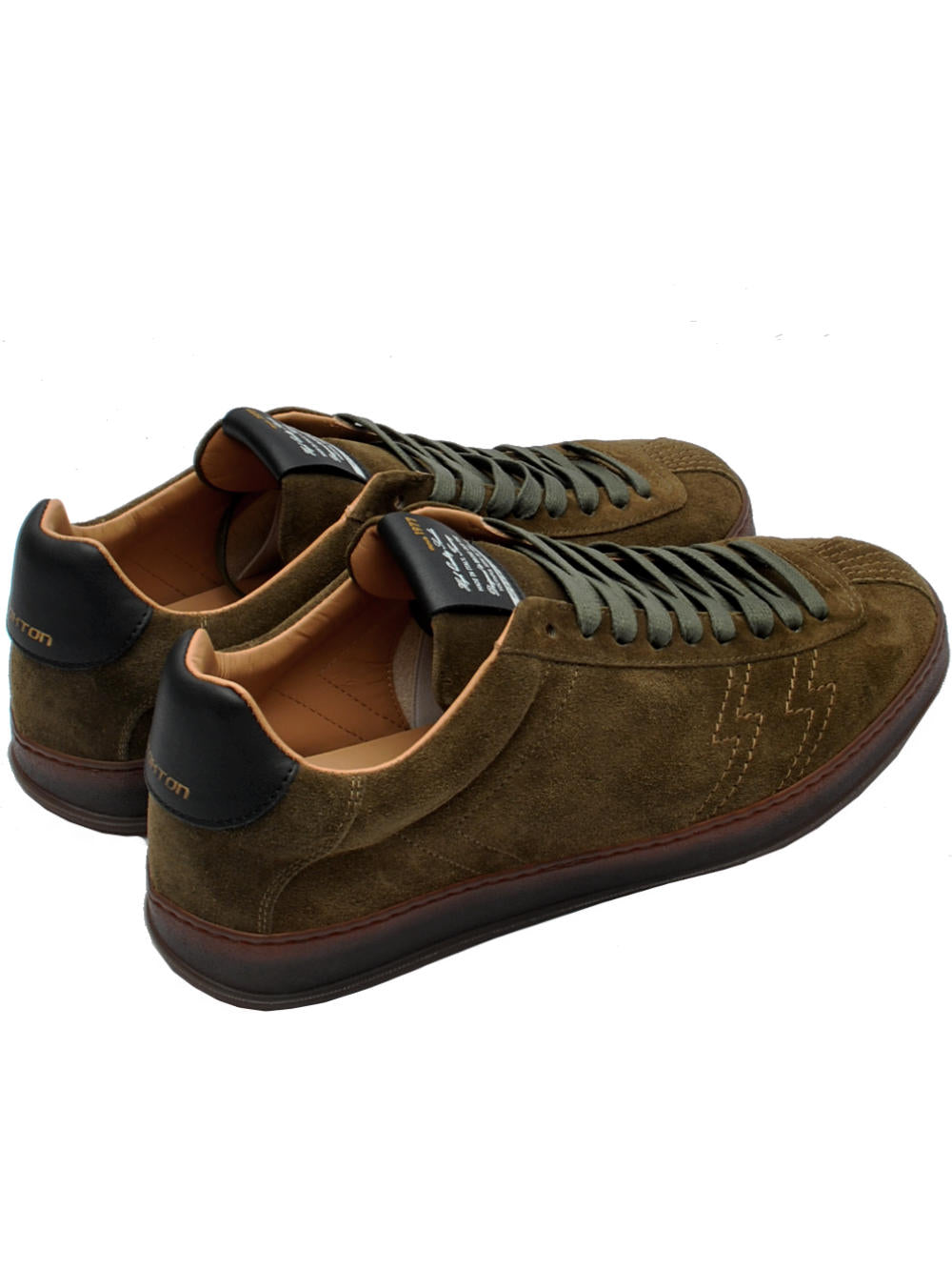 Sneakers Uomo Stokton Zapper U Camoscio Oliva Ai25 - Calzature Nucca