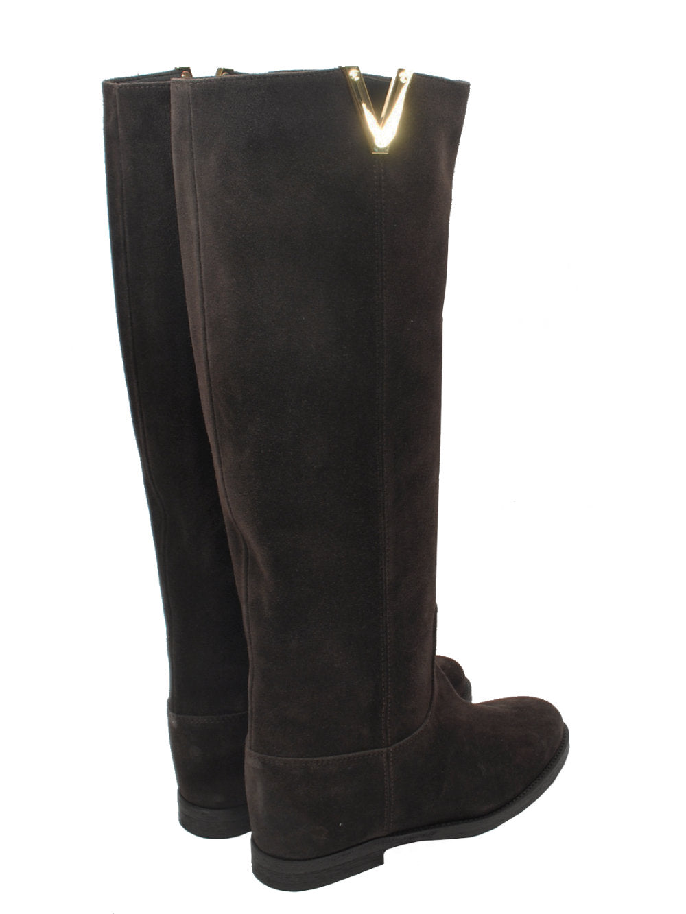 Stivale Donna Via Roma 15 - Velour Testa di Moro Art. 2568 Ai25 - Calzature Nucca