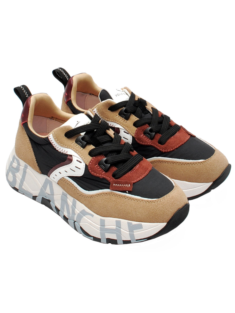 Sneaker Donna Voile Blanche Club 105 - Light Brown Black (Cod. 4D30) Ai25 - Calzature Nucca