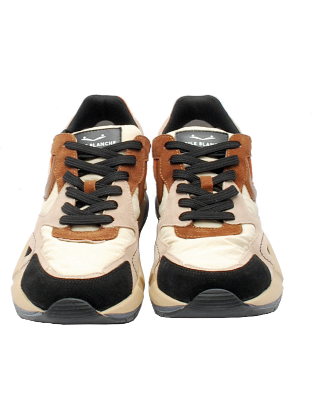 Voile Blanche sneaker Club19 8288 black-light beige-orange ai24