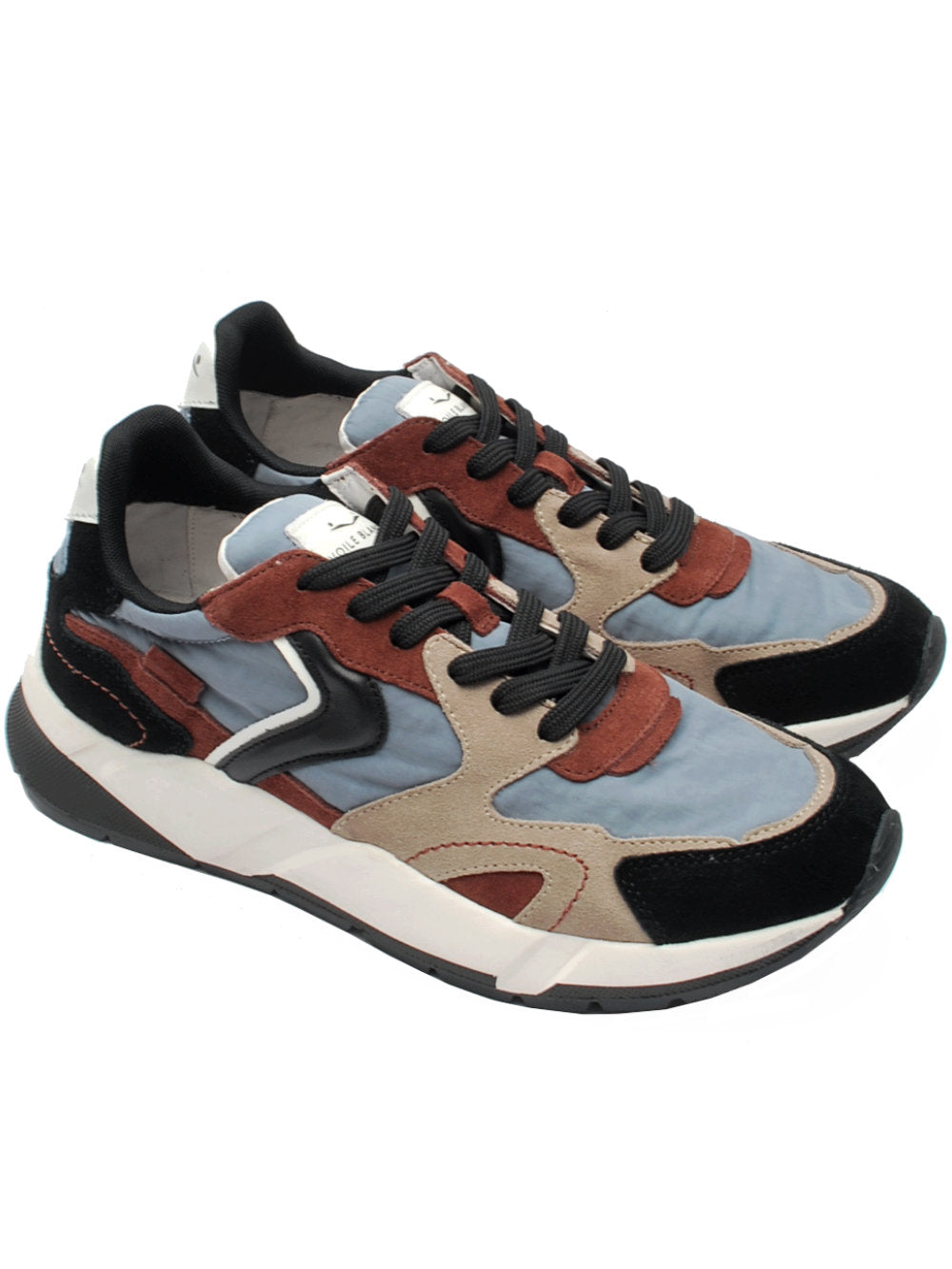 Sneakers Voile Blanche Club19 Suede Nylon - Black Grey Brown (Cod. 1A16) ai25 - Calzature Nucca
