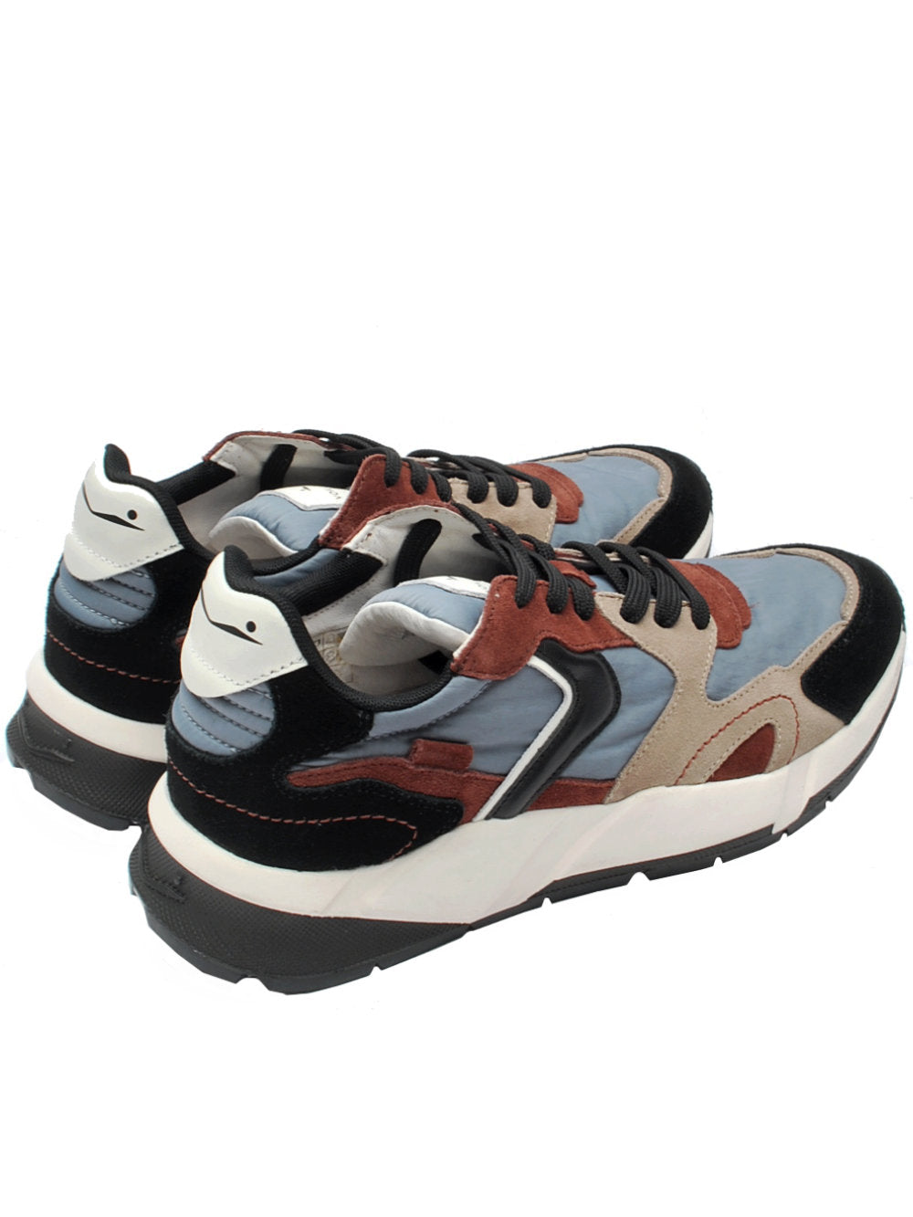 Sneakers Voile Blanche Club19 Suede Nylon - Black Grey Brown (Cod. 1A16) ai25 - Calzature Nucca