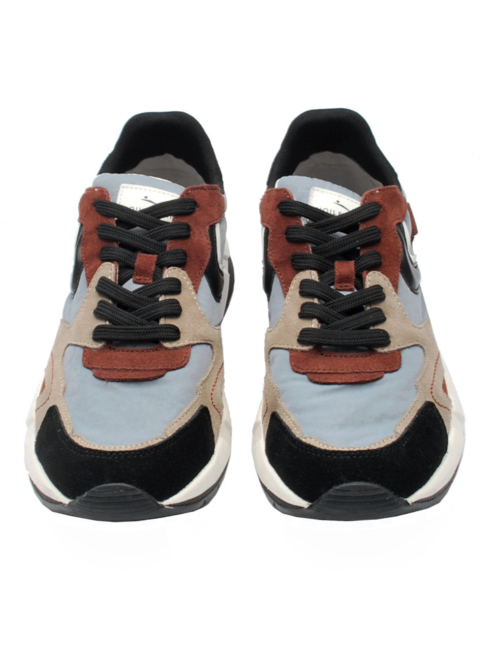 Sneakers Voile Blanche Club19 Suede Nylon - Black Grey Brown (Cod. 1A16) ai25 - Calzature Nucca