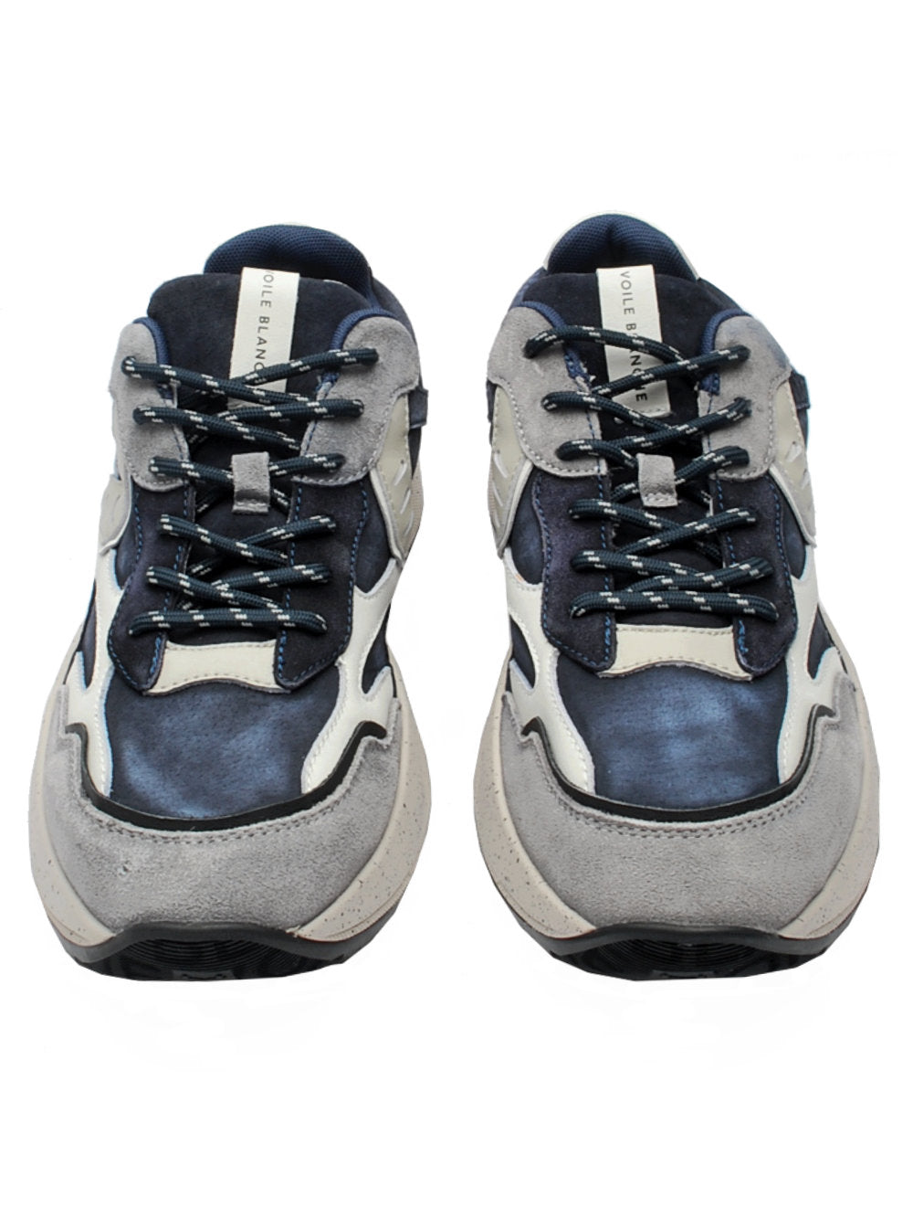 Sneakers Voile Blanche Club 22 Washed Leater  - Lead Blue (Cod. 3B45) ai25 - Calzature Nucca
