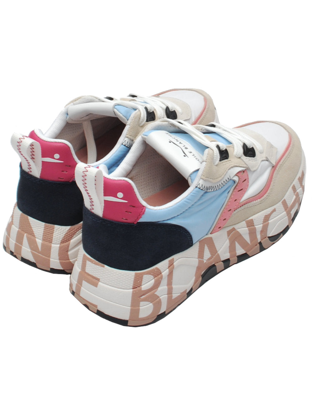 Voile blanche sneaker club105 7475 bianco, azzurro, rosa pe24