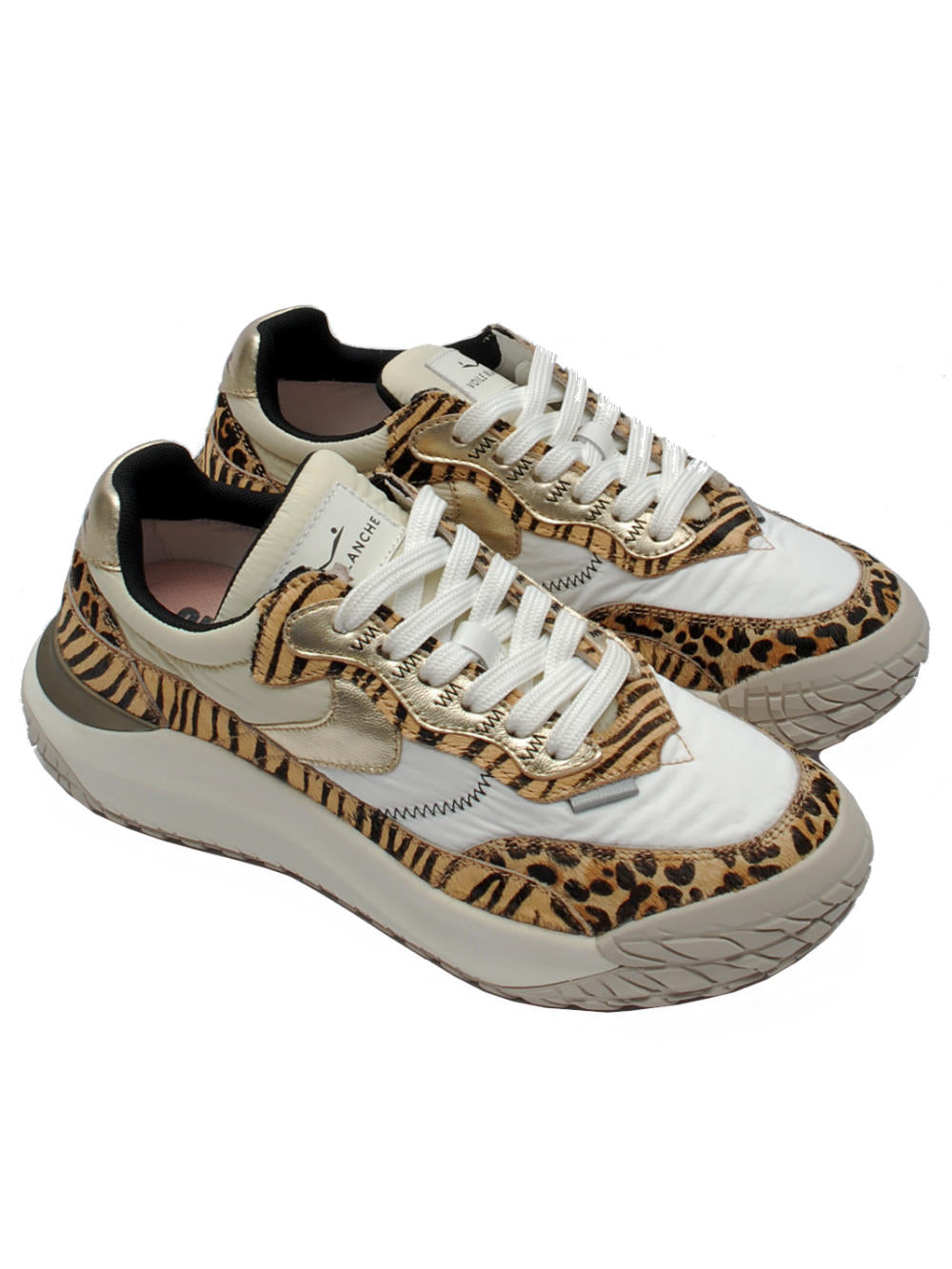 Sneaker Donna Voile Blanche Club Act W - Sand White Beige (Cod. 1D61) Ai25 - Calzature Nucca