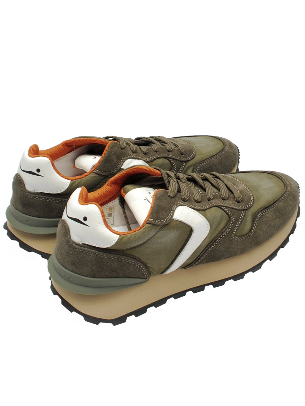 Sneakers Voile Blanche Paris Race Suede  - Army Green (Cod. 0F03) ai25 - Calzature Nucca