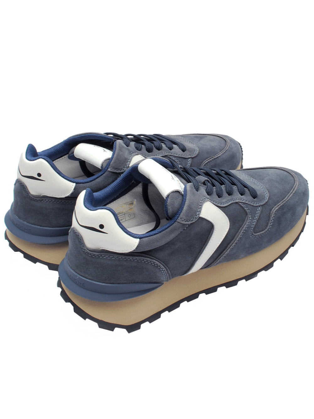 Sneakers Voile Blanche Paris Race Suede  - Blue (Cod. 0C01) ai25 - Calzature Nucca