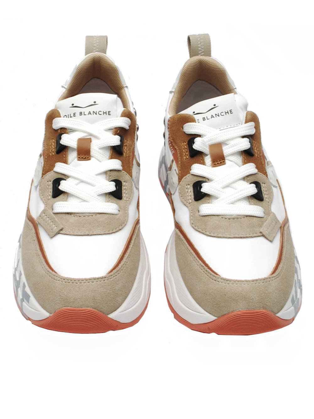 Sneaker Donna Voile Blanche Club 105 - Light Beige White (Cod. 2E42) Pe26