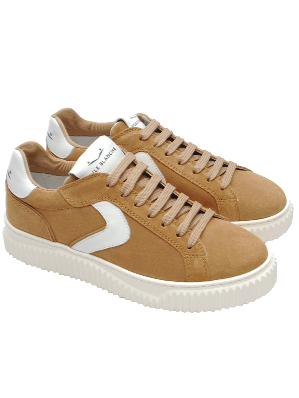 Sneaker Donna Voile Blanche Lipari Suede Caramel Latte (Cod. 4D56) Pe26