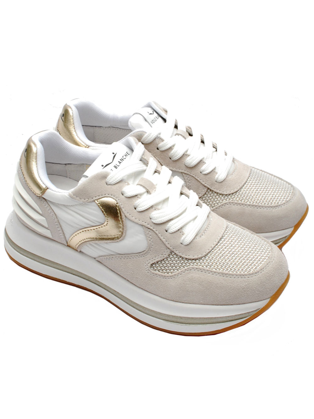 Voile Blanche Sneaker Donna Merry Power 1B30 Bianco Ghiaccio/Off-White Pe25 - Calzature Nucca
