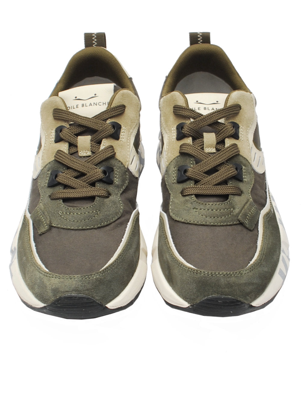 Sneakers Voile Blanche Club01 Suede delavè Military Green (Cod. 0F03) Ai26