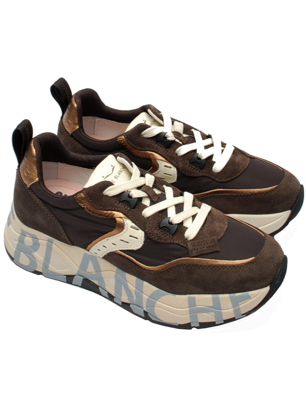 Sneaker Donna Voile Blanche Club 105 - Dark Brown Bronze (Cod. 4D98) Ai26