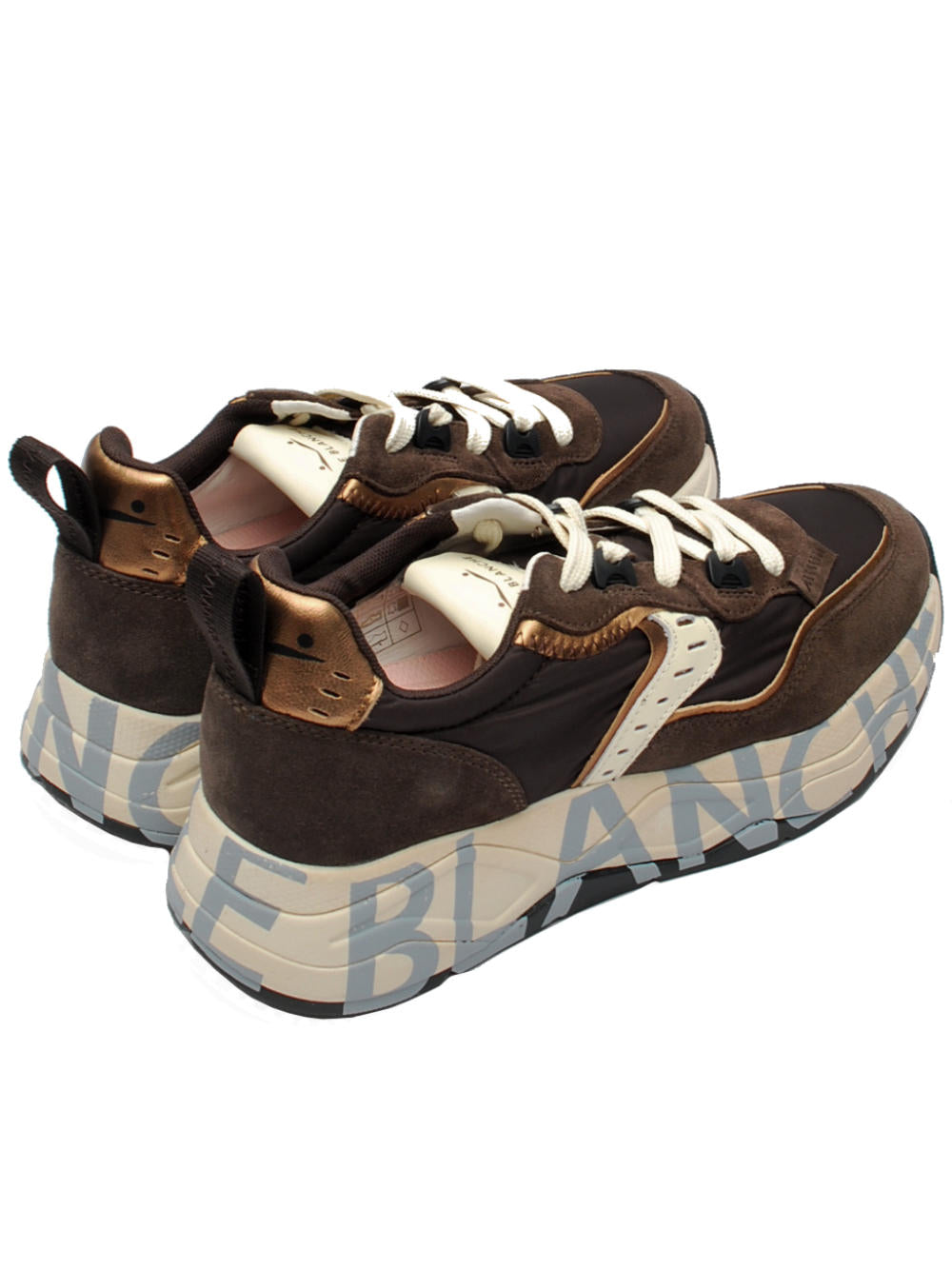 Sneaker Donna Voile Blanche Club 105 - Dark Brown Bronze (Cod. 4D98) Ai26