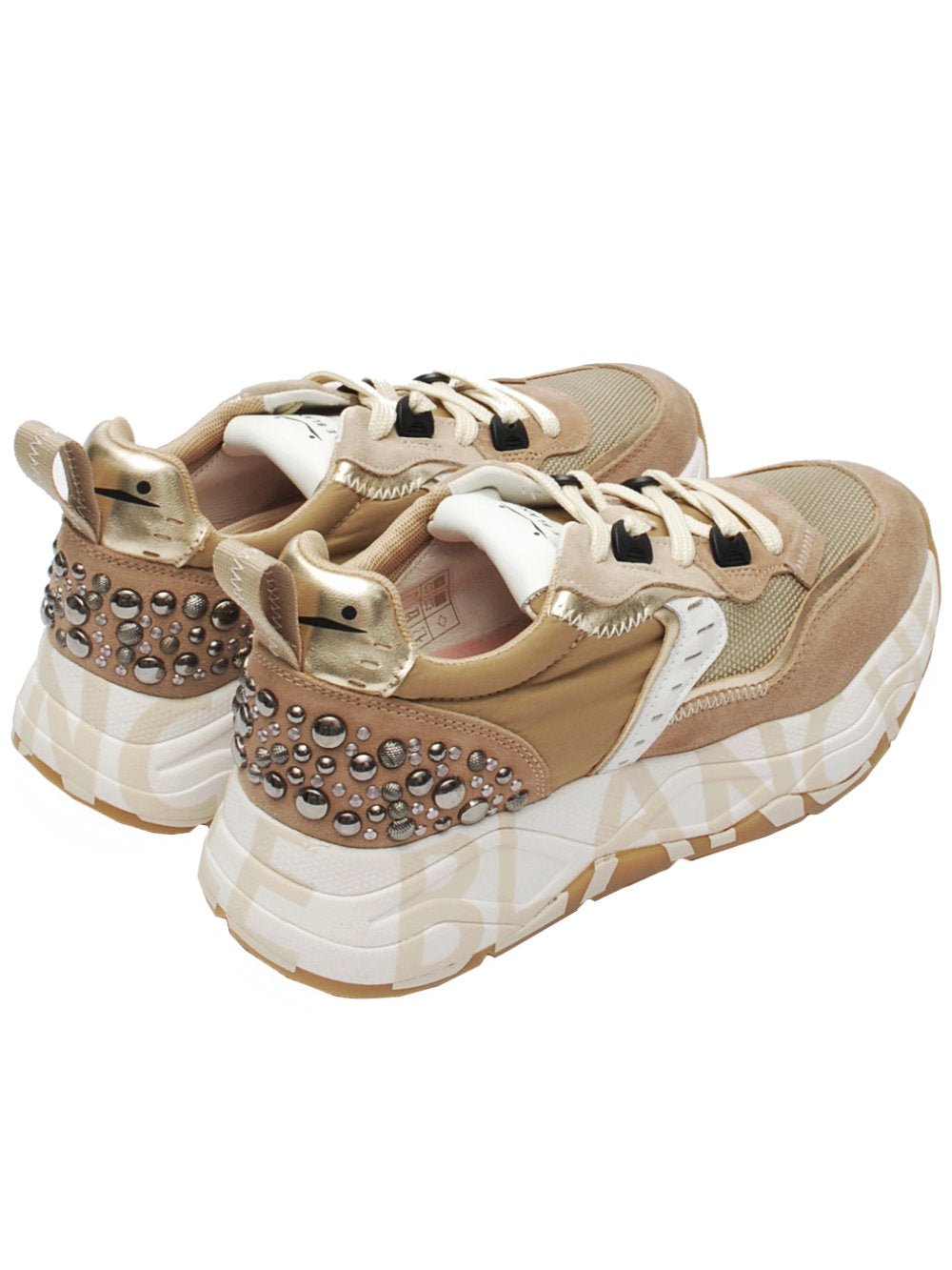 Sneaker Donna Voile Blanche Club 105 - Light Brown - Beige (Cod. 4D29) Ai26