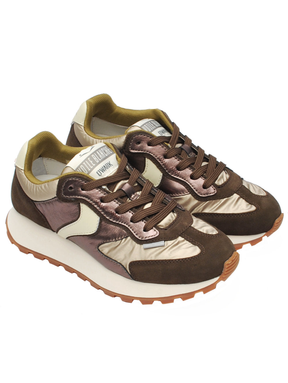 Sneaker Donna Voile Blanche Qwark Flash Dark Brown Platinum (Cod. 1D13) Ai26